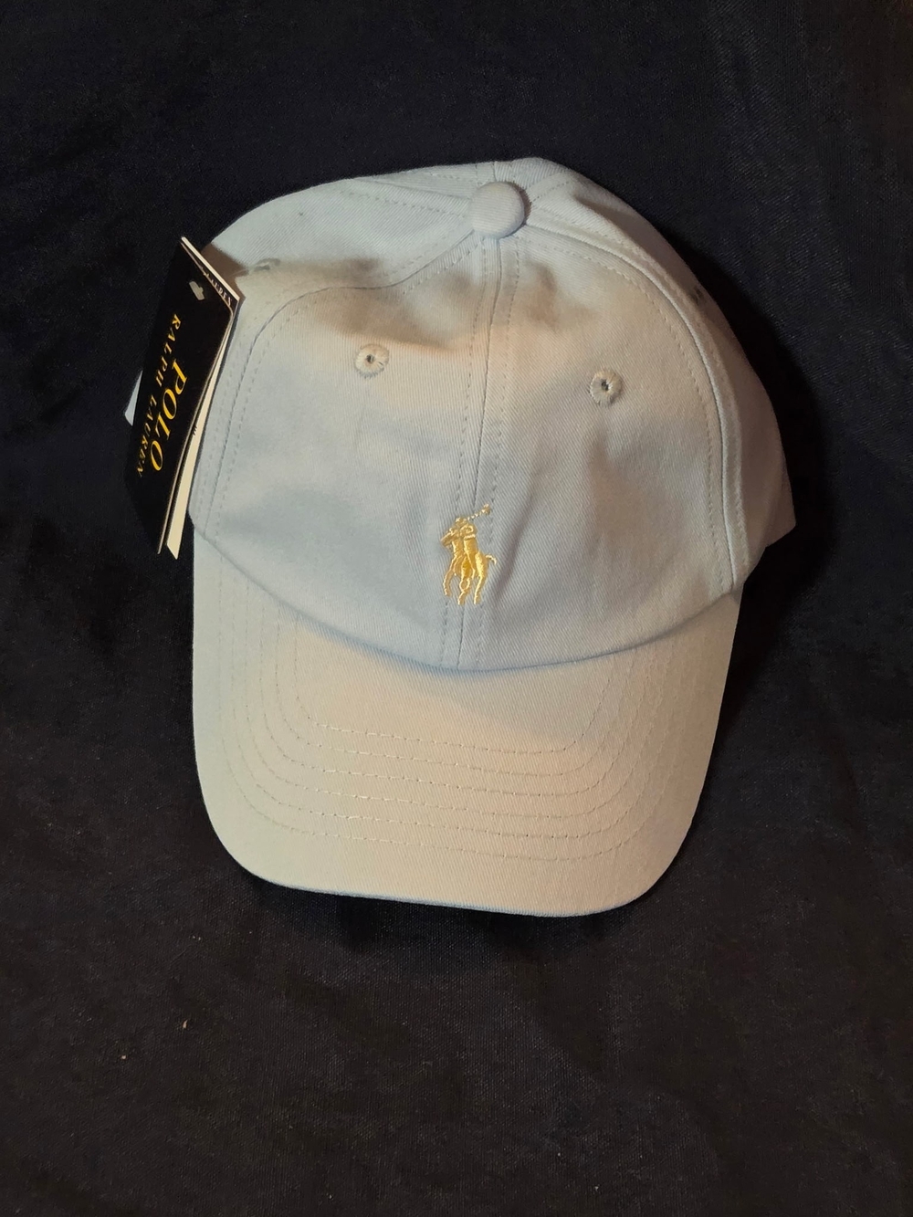 Polo by Ralph Lauren Light Blue Classic Baseball Cap with Gold Pony
